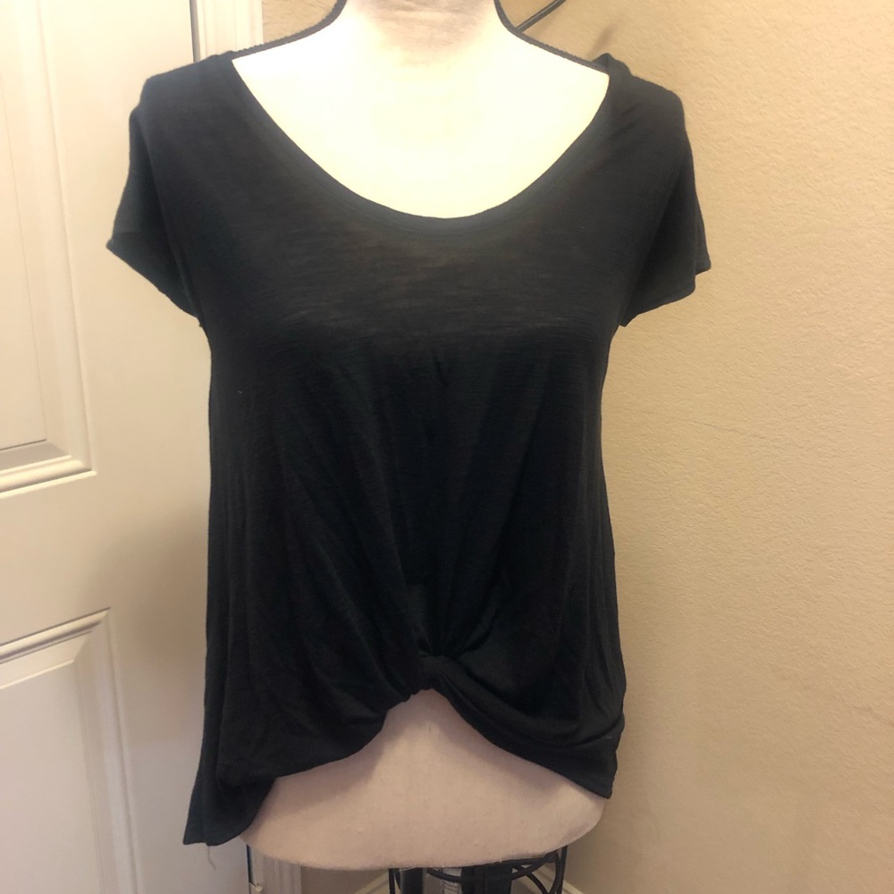 Anthro Top Black Short Sleeve Size S. NWT!
